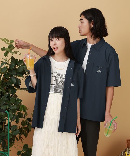 GLOBAL WORK KELTYコラボシャツ/半袖/576833 ネイビー S メンズインナー グローバルワーク 576833 and ST アンドエスティ(旧ドットエスティ) GLOBAL WORK KELTYコラボシャツ/半袖/576833 ネイビー S メンズインナー グローバルワーク 576833 and ST アンドエスティ(旧ドットエスティ)