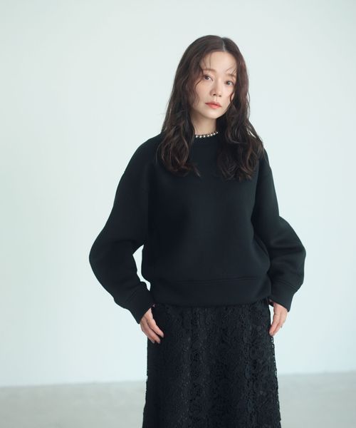 GLOBAL WORK 高山直子さんコラボ/スポンディッシュクループルオーバー/EiiS/577670 ブラック M ウィメンズインナー グローバルワーク 577670 and ST アンドエスティ(旧ドットエスティ) GLOBAL WORK 高山直子さんコラボ/スポンディッシュクループルオーバー/EiiS/577670 ブラック M ウィメンズインナー グローバルワーク 577670 and ST アンドエスティ(旧ドットエスティ)