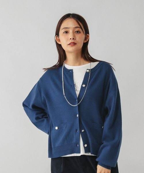 GLOBAL WORK メルティクルー金ボタンカーディガン/577879 ブルー ウィメンズインナー グローバルワーク 577879 and ST アンドエスティ(旧ドットエスティ) GLOBAL WORK メルティクルー金ボタンカーディガン/577879 ブルー ウィメンズインナー グローバルワーク 577879 and ST アンドエスティ(旧ドットエスティ)