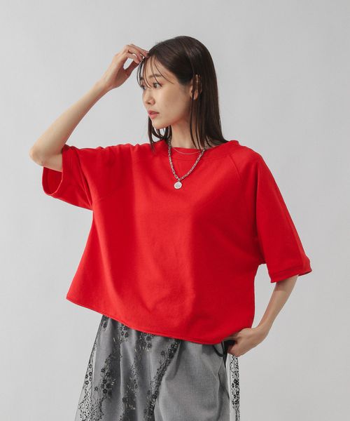 GLOBAL WORK 乾きやすいラグラン6分袖/579375 レッド L ウィメンズインナー グローバルワーク 579375 and ST アンドエスティ(旧ドットエスティ) GLOBAL WORK 乾きやすいラグラン6分袖/579375 レッド L ウィメンズインナー グローバルワーク 579375 and ST アンドエスティ(旧ドットエスティ)