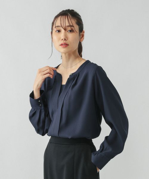 GLOBAL WORK キレイつづく2WAYタックブラウス/579493 ネイビー L ウィメンズインナー グローバルワーク 579493 and ST アンドエスティ(旧ドットエスティ) GLOBAL WORK キレイつづく2WAYタックブラウス/579493 ネイビー L ウィメンズインナー グローバルワーク 579493 and ST アンドエスティ(旧ドットエスティ)