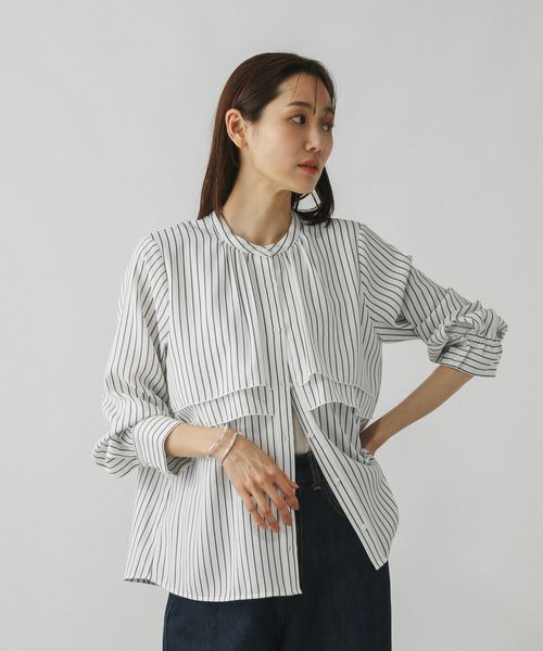 GLOBAL WORK キレイつづくティアードブラウス/579500 オフホワイト M ウィメンズインナー グローバルワーク 579500 and ST アンドエスティ(旧ドットエスティ) GLOBAL WORK キレイつづくティアードブラウス/579500 オフホワイト M ウィメンズインナー グローバルワーク 579500 and ST アンドエスティ(旧ドットエスティ)