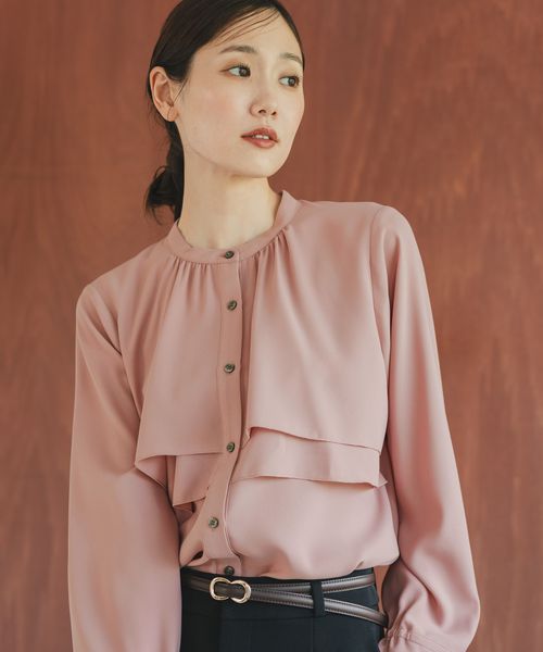 GLOBAL WORK キレイつづくティアードブラウス/579500 ピンク M ウィメンズインナー グローバルワーク 579500 and ST アンドエスティ(旧ドットエスティ) GLOBAL WORK キレイつづくティアードブラウス/579500 ピンク M ウィメンズインナー グローバルワーク 579500 and ST アンドエスティ(旧ドットエスティ)