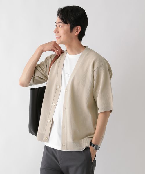 GLOBAL WORK トクトク2SET/カーデ5分袖&プリントT/579564 ナチュラル L メンズインナー グローバルワーク 579564 and ST アンドエスティ(旧ドットエスティ) GLOBAL WORK トクトク2SET/カーデ5分袖&プリントT/579564 ナチュラル L メンズインナー グローバルワーク 579564 and ST アンドエスティ(旧ドットエスティ)