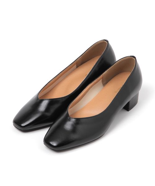 GLOBAL WORK らくっションヒールアソートパンプス/579576 ブラック L ウィメンズグッズ グローバルワーク 579576 and ST アンドエスティ（旧ドットエスティ）