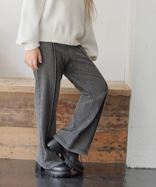 GLOBAL WORK スゴラクストレッチフレアパンツ/キッズ/579689 ライトグレー キッズ グローバルワーク 579689 and ST アンドエスティ(旧ドットエスティ) GLOBAL WORK スゴラクストレッチフレアパンツ/キッズ/579689 ライトグレー キッズ グローバルワーク 579689 and ST アンドエスティ(旧ドットエスティ)
