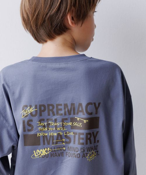 GLOBAL WORK ヘビロッTEEプリント長袖T/キッズ/579698 ブルー キッズ グローバルワーク 579698 and ST アンドエスティ(旧ドットエスティ) GLOBAL WORK ヘビロッTEEプリント長袖T/キッズ/579698 ブルー キッズ グローバルワーク 579698 and ST アンドエスティ(旧ドットエスティ)