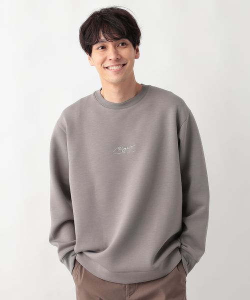 GLOBAL WORK ライトクッションクルーネック/ロゴ/580440 ライトベージュ メンズインナー グローバルワーク 580440 and ST アンドエスティ（旧ドットエスティ）