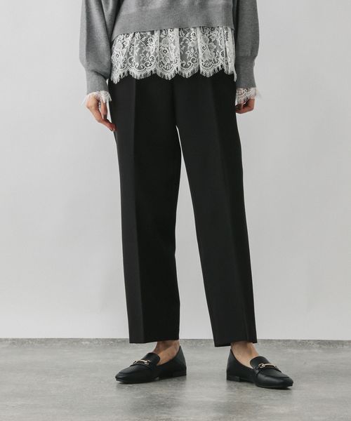 GLOBAL WORK あったかウツクシルエットイージーストレートパンツ/580754 ブラック ウィメンズボトムス グローバルワーク 580754 and ST アンドエスティ(旧ドットエスティ) GLOBAL WORK あったかウツクシルエットイージーストレートパンツ/580754 ブラック ウィメンズボトムス グローバルワーク 580754 and ST アンドエスティ(旧ドットエスティ)