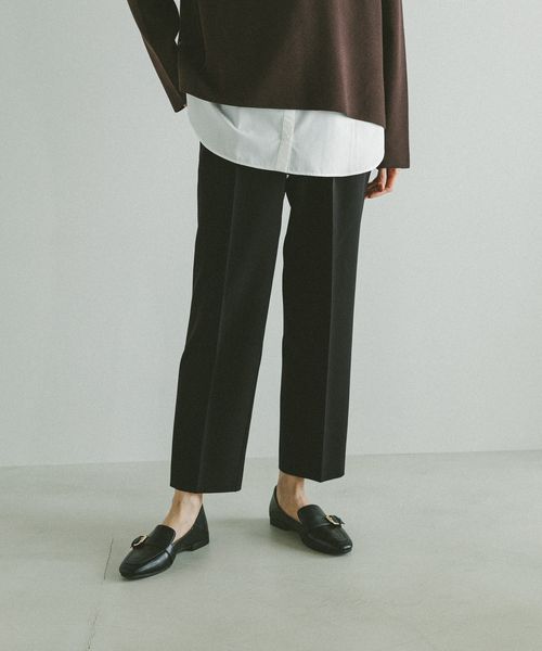 GLOBAL WORK あったかウツクシルエット極みストレートパンツ/580788 ブラック ウィメンズボトムス グローバルワーク 580788 and ST アンドエスティ(旧ドットエスティ) GLOBAL WORK あったかウツクシルエット極みストレートパンツ/580788 ブラック ウィメンズボトムス グローバルワーク 580788 and ST アンドエスティ(旧ドットエスティ)