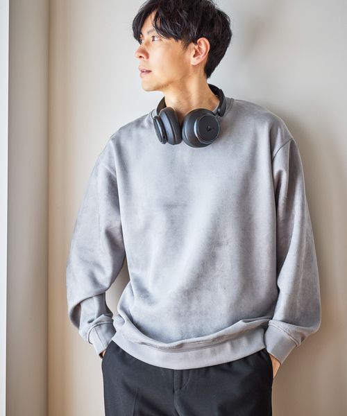 GLOBAL WORK スウェードライククリーンスウェット/580811 グレー M メンズインナー グローバルワーク 580811 and ST アンドエスティ（旧ドットエスティ）
