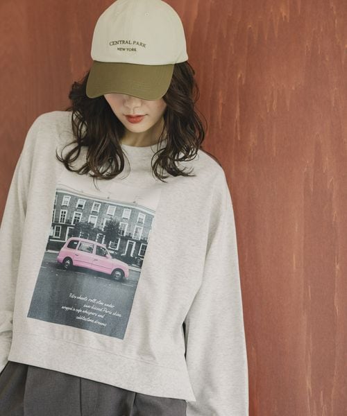 GLOBAL WORK 乾きやすいプリントスウェット/580953 ライトグレー ウィメンズインナー グローバルワーク 580953 and ST アンドエスティ(旧ドットエスティ) GLOBAL WORK 乾きやすいプリントスウェット/580953 ライトグレー ウィメンズインナー グローバルワーク 580953 and ST アンドエスティ(旧ドットエスティ)