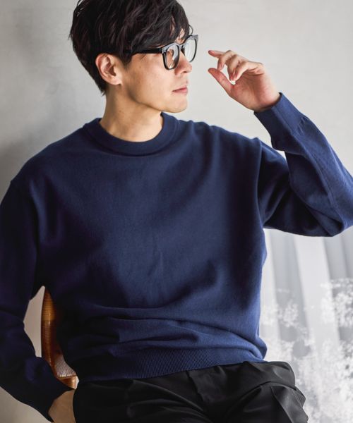 GLOBAL WORK スウェーター/無地/581068 ネイビー M メンズインナー グローバルワーク 581068 and ST アンドエスティ(旧ドットエスティ) GLOBAL WORK スウェーター/無地/581068 ネイビー M メンズインナー グローバルワーク 581068 and ST アンドエスティ(旧ドットエスティ)