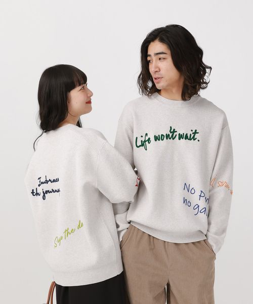 GLOBAL WORK スウェットライクオテラクニット/ロゴ/581070 グレー M メンズインナー グローバルワーク 581070 and ST アンドエスティ(旧ドットエスティ) GLOBAL WORK スウェットライクオテラクニット/ロゴ/581070 グレー M メンズインナー グローバルワーク 581070 and ST アンドエスティ(旧ドットエスティ)