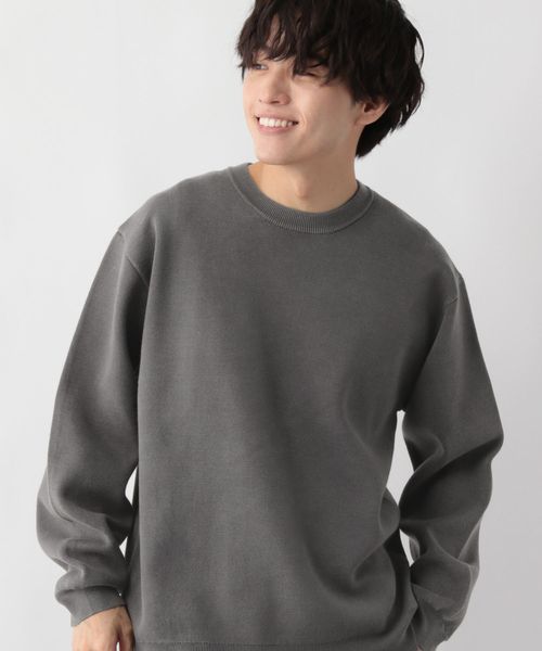 GLOBAL WORK スウェットライクオテラクニット/ピグメント/581074 チャコールグレー S メンズインナー グローバルワーク 581074 and ST アンドエスティ（旧ドットエスティ）