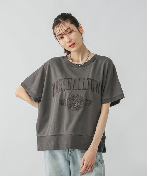 GLOBAL WORK ピグメントカレッジプルオーバー/581155 チャコールグレー M ウィメンズインナー グローバルワーク 581155 and ST アンドエスティ(旧ドットエスティ) GLOBAL WORK ピグメントカレッジプルオーバー/581155 チャコールグレー M ウィメンズインナー グローバルワーク 581155 and ST アンドエスティ(旧ドットエスティ)