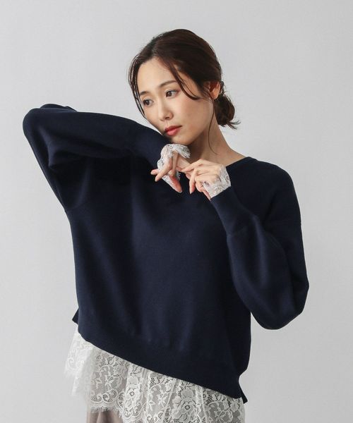 GLOBAL WORK メルティレースドッキングプルオーバー/581158 ネイビー M ウィメンズインナー グローバルワーク 581158 and ST アンドエスティ(旧ドットエスティ) GLOBAL WORK メルティレースドッキングプルオーバー/581158 ネイビー M ウィメンズインナー グローバルワーク 581158 and ST アンドエスティ(旧ドットエスティ)