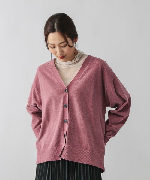 GLOBAL WORK モールニットVネックカーディガン/581161 ピンク L ウィメンズインナー グローバルワーク 581161 and ST アンドエスティ(旧ドットエスティ) GLOBAL WORK モールニットVネックカーディガン/581161 ピンク L ウィメンズインナー グローバルワーク 581161 and ST アンドエスティ(旧ドットエスティ)