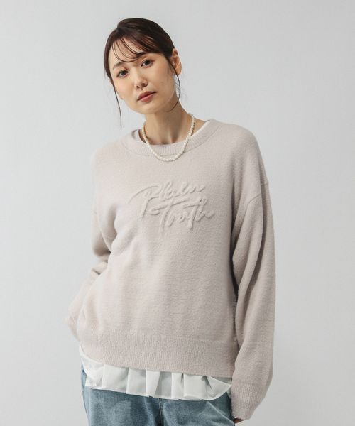 GLOBAL WORK フワフワHugmeロゴプルオーバー/581166 ライトグレー L ウィメンズインナー グローバルワーク 581166 and ST アンドエスティ(旧ドットエスティ) GLOBAL WORK フワフワHugmeロゴプルオーバー/581166 ライトグレー L ウィメンズインナー グローバルワーク 581166 and ST アンドエスティ(旧ドットエスティ)