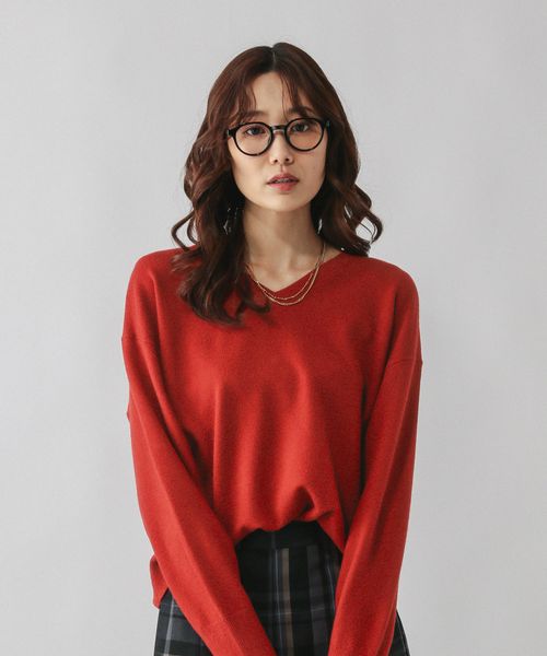 GLOBAL WORK フワフワHugmeVネックプルオーバー/581170 レッド L ウィメンズインナー グローバルワーク 581170 and ST アンドエスティ(旧ドットエスティ) GLOBAL WORK フワフワHugmeVネックプルオーバー/581170 レッド L ウィメンズインナー グローバルワーク 581170 and ST アンドエスティ(旧ドットエスティ)