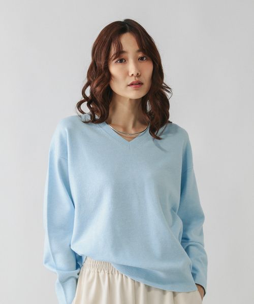 GLOBAL WORK フワフワHugmeVネックプルオーバー/581170 ライトブルー M ウィメンズインナー グローバルワーク 581170 and ST アンドエスティ(旧ドットエスティ) GLOBAL WORK フワフワHugmeVネックプルオーバー/581170 ライトブルー M ウィメンズインナー グローバルワーク 581170 and ST アンドエスティ(旧ドットエスティ)