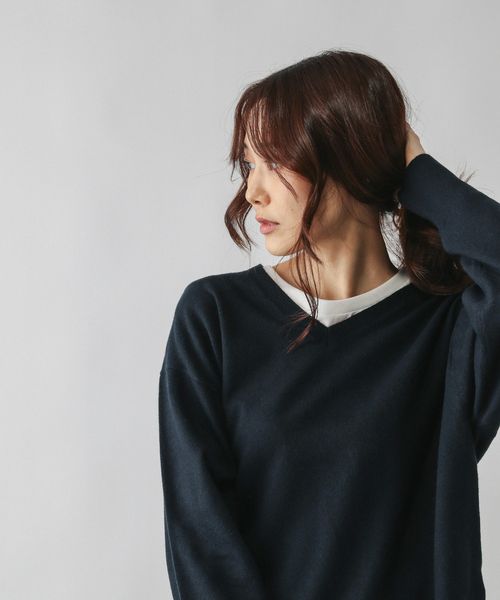 GLOBAL WORK フワフワHugmeVネックプルオーバー/581170 ネイビー L ウィメンズインナー グローバルワーク 581170 and ST アンドエスティ(旧ドットエスティ) GLOBAL WORK フワフワHugmeVネックプルオーバー/581170 ネイビー L ウィメンズインナー グローバルワーク 581170 and ST アンドエスティ(旧ドットエスティ)