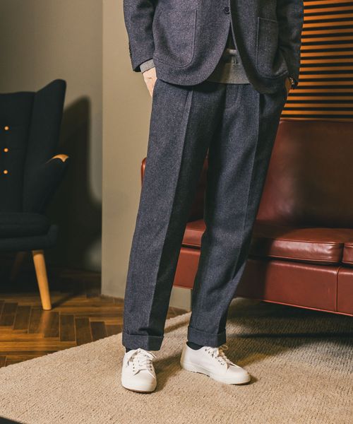 GLOBAL WORK ウールブレンドパンツ/Salon de GW/581180 ネイビー L メンズボトムス グローバルワーク 581180 and ST アンドエスティ(旧ドットエスティ) GLOBAL WORK ウールブレンドパンツ/Salon de GW/581180 ネイビー L メンズボトムス グローバルワーク 581180 and ST アンドエスティ(旧ドットエスティ)