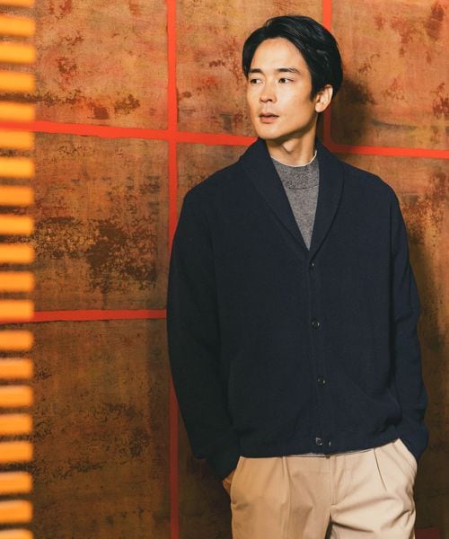 GLOBAL WORK カシミヤブレンドニット/ショールカーデ/Salon de GW/582030 ネイビー L メンズインナー グローバルワーク 582030 and ST アンドエスティ(旧ドットエスティ) GLOBAL WORK カシミヤブレンドニット/ショールカーデ/Salon de GW/582030 ネイビー L メンズインナー グローバルワーク 582030 and ST アンドエスティ(旧ドットエスティ)