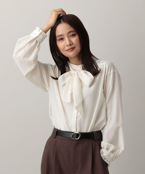 GLOBAL WORK MATINEE LINE/2WAYリボンタイブラウス/583850 オフホワイト M マチネ グローバルワーク 583850 and ST アンドエスティ(旧ドットエスティ) GLOBAL WORK MATINEE LINE/2WAYリボンタイブラウス/583850 オフホワイト M マチネ グローバルワーク 583850 and ST アンドエスティ(旧ドットエスティ)