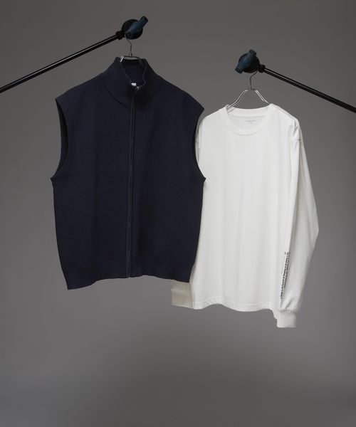 GLOBAL WORK トクトク2SET/ベスト&長袖Tシャツ/CLEAN MODE/584621 ネイビー L メンズインナー グローバルワーク 584621 and ST アンドエスティ(旧ドットエスティ) GLOBAL WORK トクトク2SET/ベスト&長袖Tシャツ/CLEAN MODE/584621 ネイビー L メンズインナー グローバルワーク 584621 and ST アンドエスティ(旧ドットエスティ)