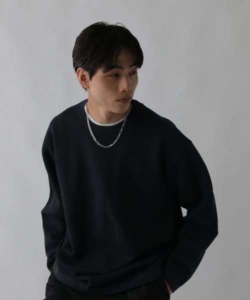 GLOBAL WORK トクトク2SET/メッシュプルオーバー/CLEAN MODE/586519 ネイビー S メンズインナー グローバルワーク 586519 and ST アンドエスティ（旧ドットエスティ）