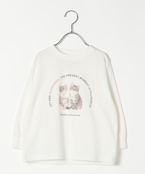 GLOBAL WORK ヘビロッTEEプリント長袖/100-120cm展開/587897 オフホワイト キッズ グローバルワーク 587897 and ST アンドエスティ(旧ドットエスティ) GLOBAL WORK ヘビロッTEEプリント長袖/100-120cm展開/587897 オフホワイト キッズ グローバルワーク 587897 and ST アンドエスティ(旧ドットエスティ)