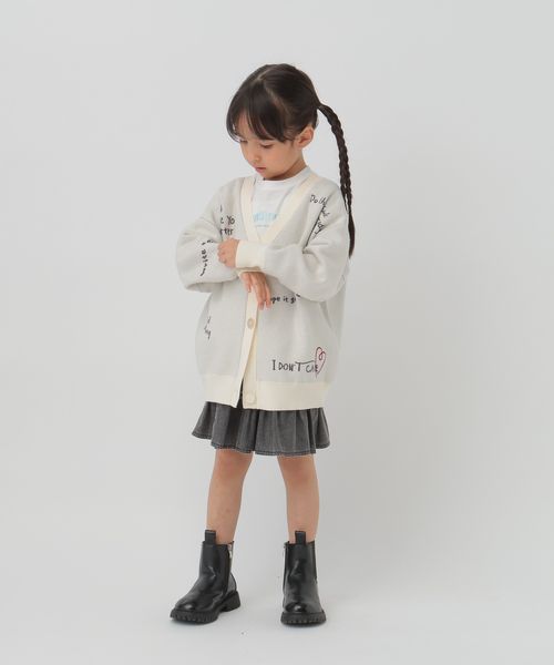 GLOBAL WORK メルティニットVカーデ/WEB限定/100-120cm展開/589254 ナチュラル キッズ グローバルワーク 589254 and ST アンドエスティ（旧ドットエスティ）