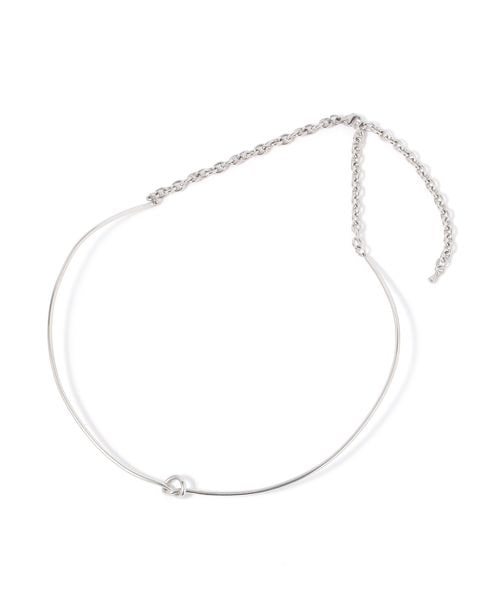 GLOBAL WORK ステンレスノットチョーカー/591040 ライトグレー ウィメンズグッズ グローバルワーク 591040 and ST アンドエスティ(旧ドットエスティ) GLOBAL WORK ステンレスノットチョーカー/591040 ライトグレー ウィメンズグッズ グローバルワーク 591040 and ST アンドエスティ(旧ドットエスティ)
