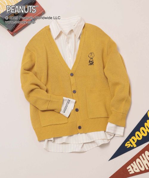 GLOBAL WORK PEANUTS/ロゴVネックカーディガン/591295 イエロー L ウィメンズインナー グローバルワーク 591295 and ST アンドエスティ(旧ドットエスティ) GLOBAL WORK PEANUTS/ロゴVネックカーディガン/591295 イエロー L ウィメンズインナー グローバルワーク 591295 and ST アンドエスティ(旧ドットエスティ)