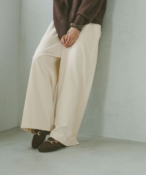 GLOBAL WORK あったかリラックスワイドパンツ/591305 ナチュラル M ウィメンズボトムス グローバルワーク 591305 and ST アンドエスティ(旧ドットエスティ) GLOBAL WORK あったかリラックスワイドパンツ/591305 ナチュラル M ウィメンズボトムス グローバルワーク 591305 and ST アンドエスティ(旧ドットエスティ)
