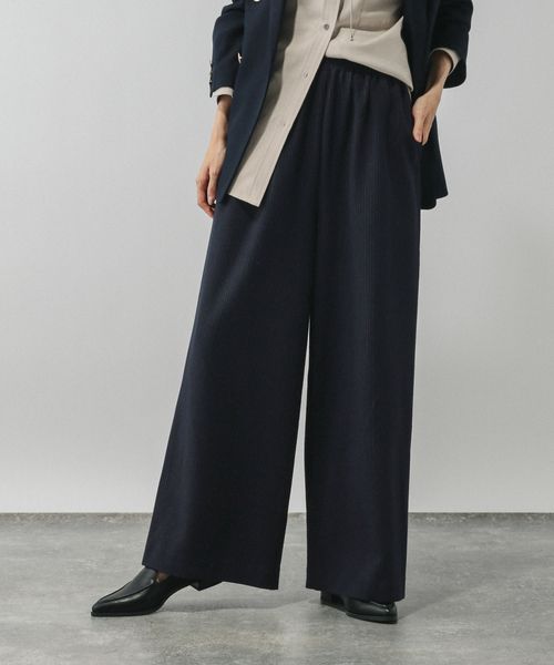 GLOBAL WORK あったかリラックスワイドパンツ/591305 ダークブルー L ウィメンズボトムス グローバルワーク 591305 and ST アンドエスティ(旧ドットエスティ) GLOBAL WORK あったかリラックスワイドパンツ/591305 ダークブルー L ウィメンズボトムス グローバルワーク 591305 and ST アンドエスティ(旧ドットエスティ)