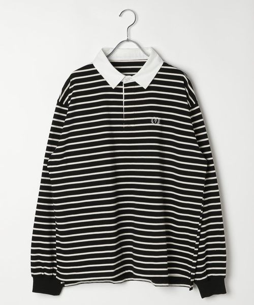 GLOBAL WORK ロゴ刺繍ラガーシャツ長袖/AND YUA ANY/591440 ブラック L キッズ グローバルワーク 591440 and ST アンドエスティ(旧ドットエスティ) GLOBAL WORK ロゴ刺繍ラガーシャツ長袖/AND YUA ANY/591440 ブラック L キッズ グローバルワーク 591440 and ST アンドエスティ(旧ドットエスティ)