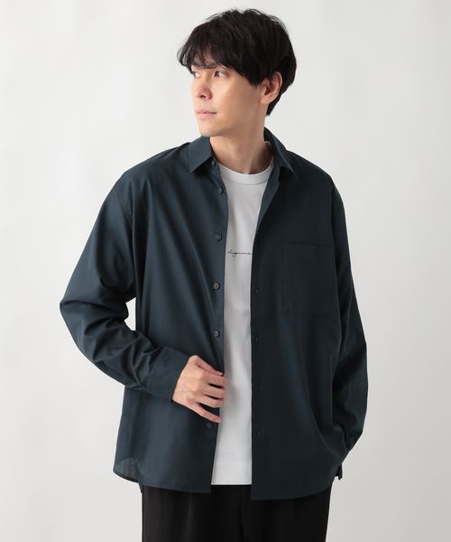 GLOBAL WORK オテラクシャツ/591772 ダークブルー XL メンズインナー グローバルワーク 591772 and ST アンドエスティ(旧ドットエスティ) GLOBAL WORK オテラクシャツ/591772 ダークブルー XL メンズインナー グローバルワーク 591772 and ST アンドエスティ(旧ドットエスティ)