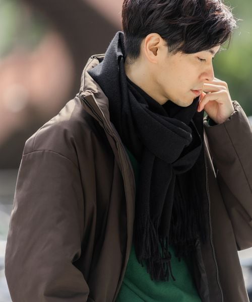 GLOBAL WORK ファインタッチマフラー/593189 ブラック メンズグッズ グローバルワーク 593189 and ST アンドエスティ(旧ドットエスティ) GLOBAL WORK ファインタッチマフラー/593189 ブラック メンズグッズ グローバルワーク 593189 and ST アンドエスティ(旧ドットエスティ)