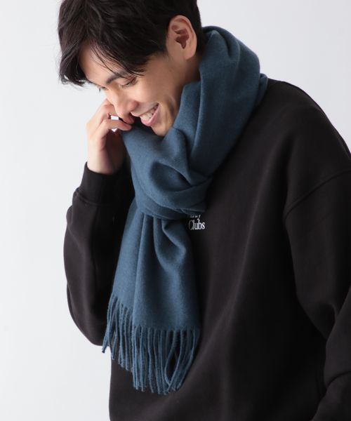 GLOBAL WORK ファインタッチマフラー/593189 ライトブルー メンズグッズ グローバルワーク 593189 and ST アンドエスティ（旧ドットエスティ）