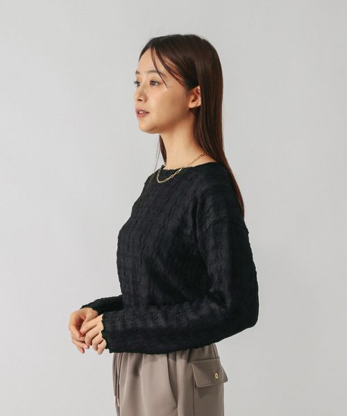 GLOBAL WORK Beautee変形ジャガード長袖/595358 ブラック L ウィメンズインナー グローバルワーク 595358 and ST アンドエスティ(旧ドットエスティ) GLOBAL WORK Beautee変形ジャガード長袖/595358 ブラック L ウィメンズインナー グローバルワーク 595358 and ST アンドエスティ(旧ドットエスティ)
