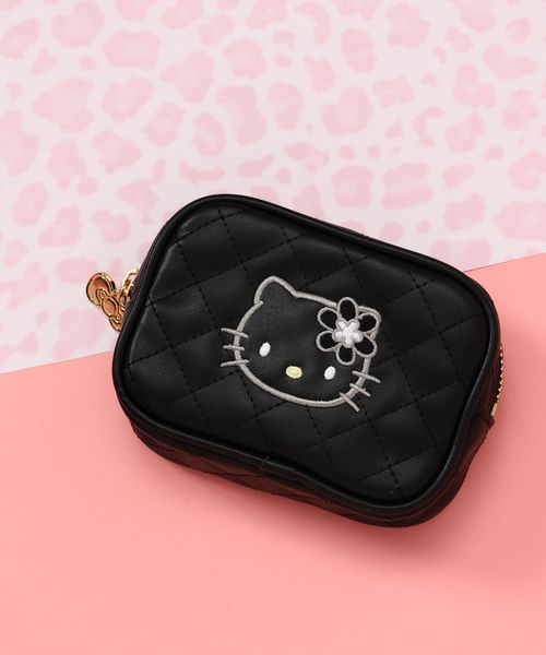 GLOBAL WORK HELLO KITTY/キルトポーチ/595363 ブラック ウィメンズグッズ グローバルワーク 595363 and ST アンドエスティ(旧ドットエスティ) GLOBAL WORK HELLO KITTY/キルトポーチ/595363 ブラック ウィメンズグッズ グローバルワーク 595363 and ST アンドエスティ(旧ドットエスティ)