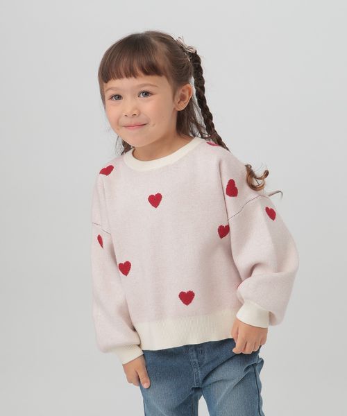 GLOBAL WORK メルティアソートニットプルオーバー/100-120cm展開/595587 ホワイト キッズ グローバルワーク 595587 and ST アンドエスティ（旧ドットエスティ）