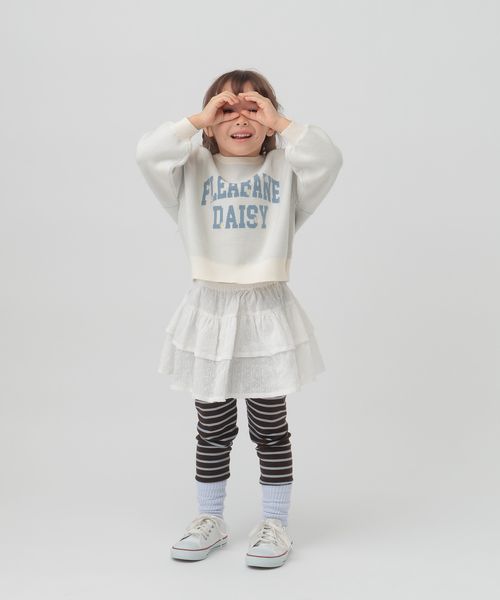 GLOBAL WORK メルティアソートニットプルオーバー/100-120cm展開/595587 オフホワイト キッズ グローバルワーク 595587 and ST アンドエスティ（旧ドットエスティ）