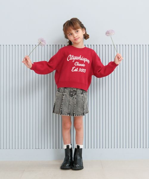 GLOBAL WORK メルティアソートニットプルオーバー/100-120cm展開/595587 レッド キッズ グローバルワーク 595587 and ST アンドエスティ（旧ドットエスティ）