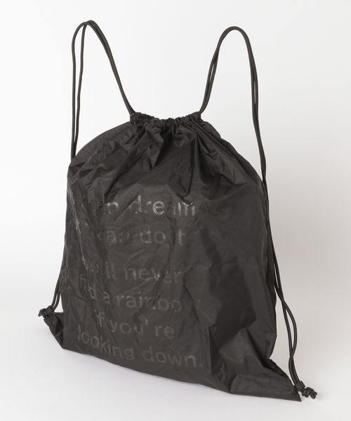 GLOBAL WORK 撥水ロゴナップサック/一部店舗限定/595753 ブラック ウィメンズグッズ グローバルワーク 595753 and ST アンドエスティ（旧ドットエスティ）