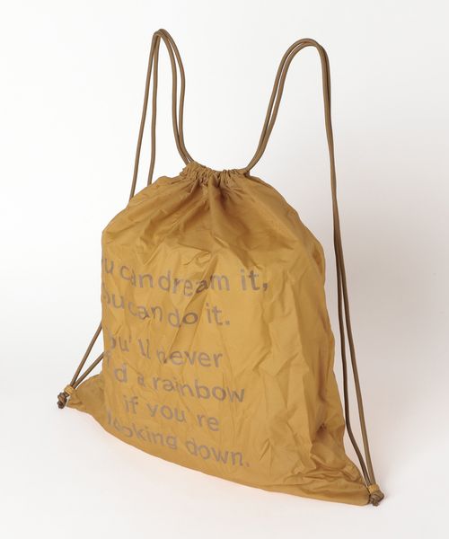 GLOBAL WORK 撥水ロゴナップサック/一部店舗限定/595753 ベージュ ウィメンズグッズ グローバルワーク 595753 and ST アンドエスティ（旧ドットエスティ）