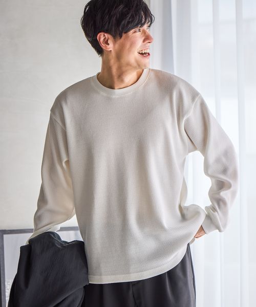 GLOBAL WORK クリーンワッフルスウェット/598010 オフホワイト XL メンズインナー グローバルワーク 598010 and ST アンドエスティ(旧ドットエスティ) GLOBAL WORK クリーンワッフルスウェット/598010 オフホワイト XL メンズインナー グローバルワーク 598010 and ST アンドエスティ(旧ドットエスティ)