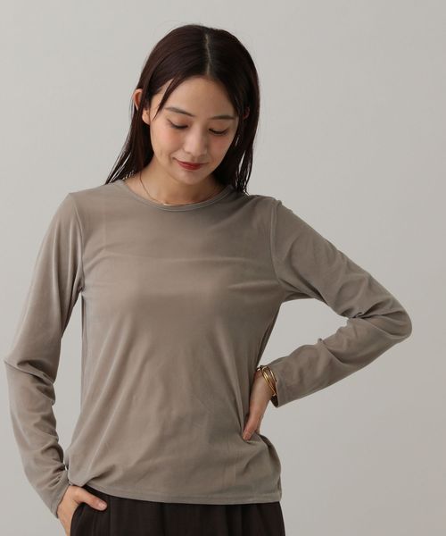 GLOBAL WORK MATINEE LINE/シアーベロア長袖T/598082 ライトベージュ L マチネ グローバルワーク 598082 and ST アンドエスティ(旧ドットエスティ) GLOBAL WORK MATINEE LINE/シアーベロア長袖T/598082 ライトベージュ L マチネ グローバルワーク 598082 and ST アンドエスティ(旧ドットエスティ)